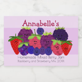 Fruktig Roligt Blandad berrydesign Mat Etiketter