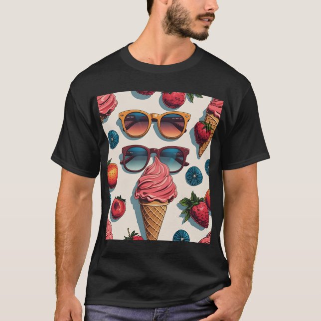 Fruktig sommar - Sunglass Cones & Berries Tee (Framsida)