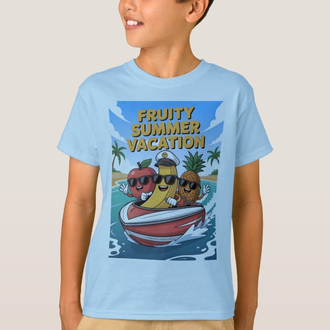 Fruktig sommaruppehåll t shirt (Framsida)