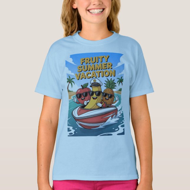 Fruktig sommaruppehåll t shirt (Framsida)