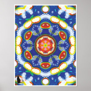 Fruktig Tooty Kinetic Collage Kaleidoscope Poster