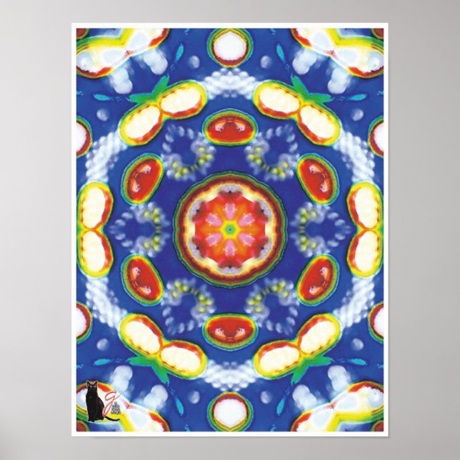 Fruktig Tooty Kinetic Collage Kaleidoscope Poster (Framsidan)