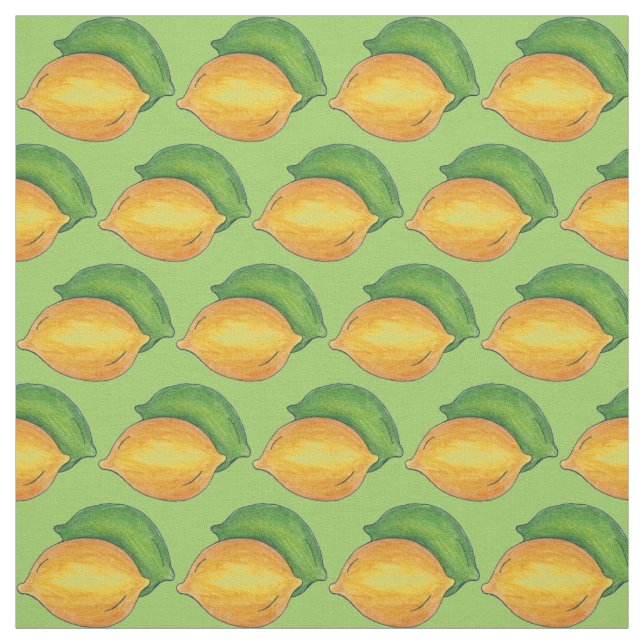 Fruktig utskrift av citrusfrukter och citrusfrukte tyg (Provkarta)