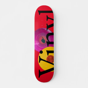 Fruktig vinylröd mini skateboard bräda 18,5 cm