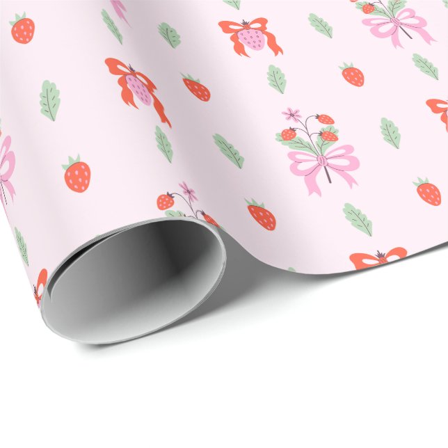 Fruktig WWWG Bow Mönster Wrapping Papper Roll Presentpapper (Rullad Hörn)