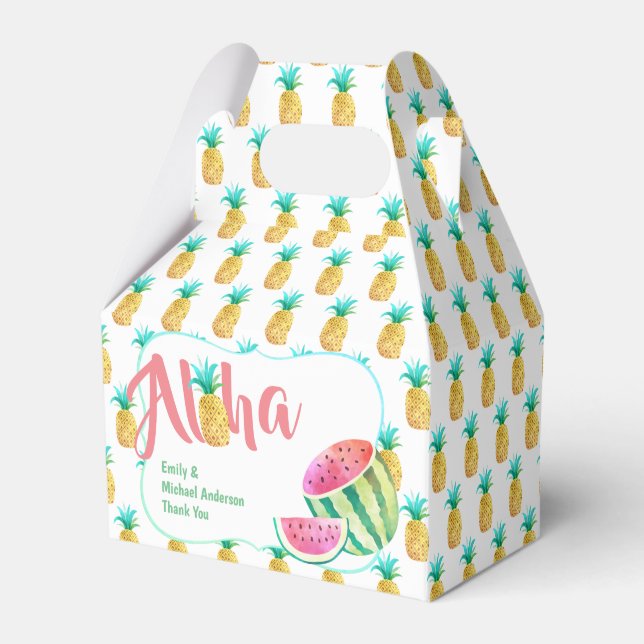 Fruktiga ananas för tropisk gyllene favoritruta presentaskar (Framsidan Sidan)