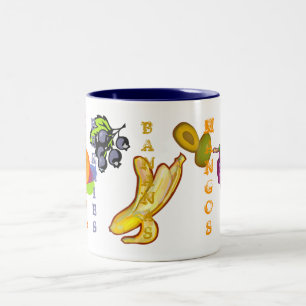 Fruktiga bananer Två-Tonad mugg
