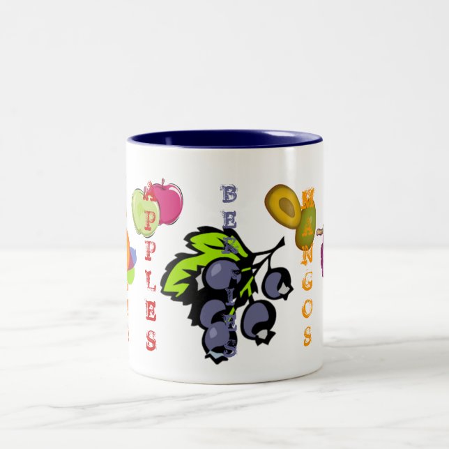 Fruktiga blåbär Två-Tonad mugg (Center)