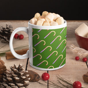 Fruktiga flerfärgade Candy cane Mönster Mugg