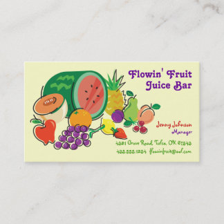 Fruktiga fruktsaftpub & Smoothies_Totally Visitkort