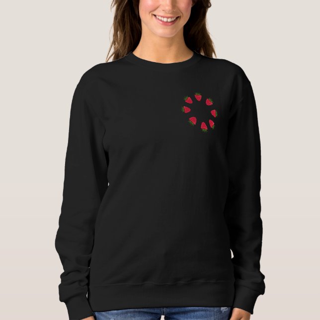 Fruktiga hallon, geometrisk cirkel, motif t shirt (Framsida)