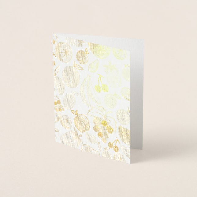 Fruktiga Mönster Folierat Kort (Framsida)