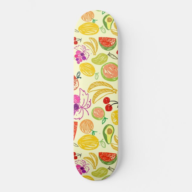 Fruktiga Mönster Mini Skateboard Bräda 18,5 Cm (Framsida)