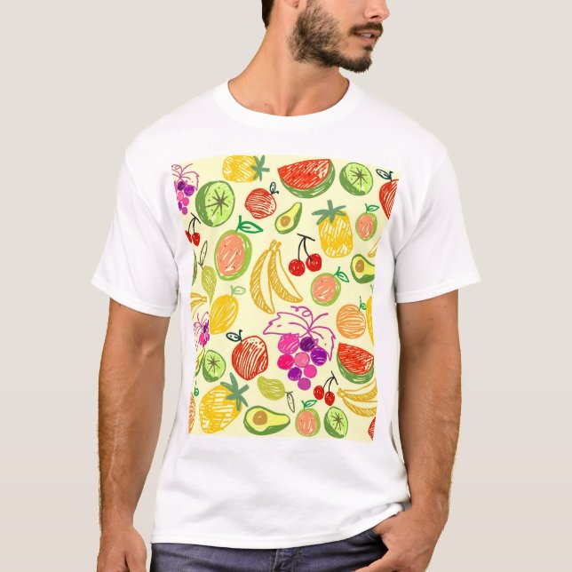 Fruktiga Mönster T Shirt (Framsida)