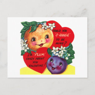 Fruktiga Valentine Helg Vykort