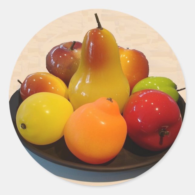 Fruktigt dekal runt klistermärke (Framsida)