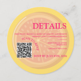 Fruktigt, färgat citrus bröllop-kort julkort