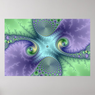 Fruktigt kretsar - Fractalaffischen Poster