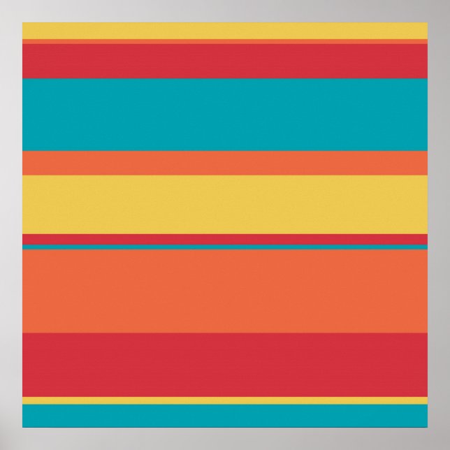 Fruktigt Tropiskt tonfiske Rand Poster (Framsidan)