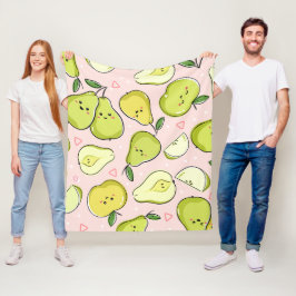 Fruktillustration Fleecefilt