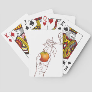 Fruktillustration för äpple träd casinokort