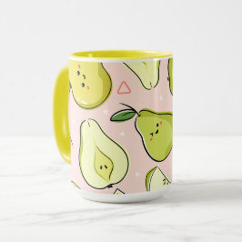 Fruktillustrationskonstverk Mugg