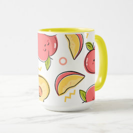 Fruktillustrationskonstverk Mugg