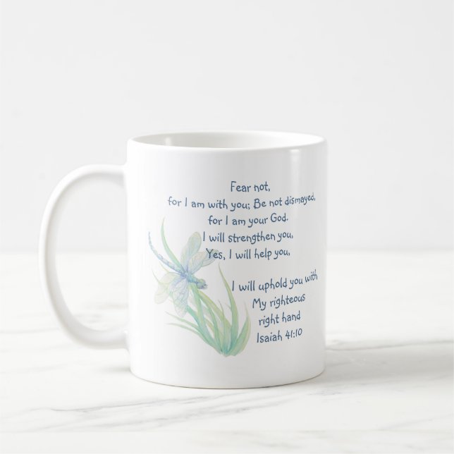 Fruktinte, Isaiah Scripture Dragonfly Blue, Grönt Kaffemugg (Vänster)