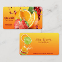 fruktjuice, affärskort
