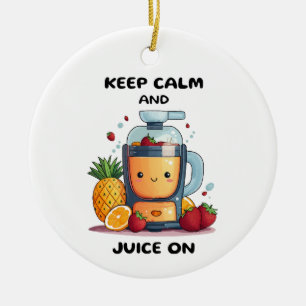 Fruktjuicepress Keep Calm And Juice Hälsa Julgransprydnad Keramik