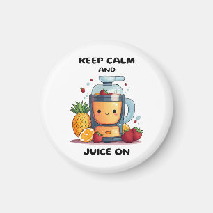 Fruktjuicepress Keep Calm And Juice Hälsa Magnet
