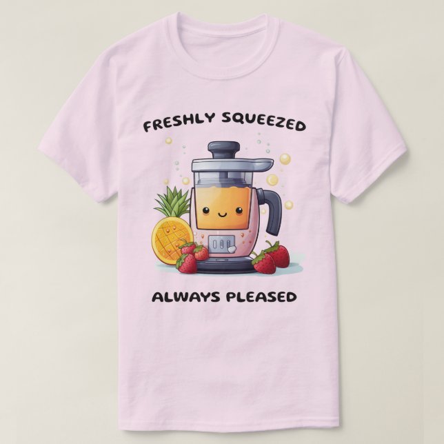 Fruktjuicer Freshly-sött som alltid är besatt av p T Shirt (Design framsida)