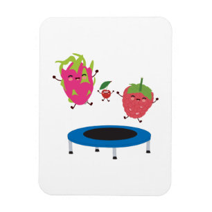Fruktjumpning på Trampoline Magnet