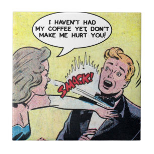 Fruktkaffedrindare, Tecknad, rand Kakelplatta