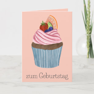 Fruktkaka från tyska födelsedagen kort
