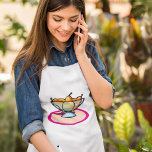 Fruktkåpa Förkläde<br><div class="desc">En illustration teckning av en skål frukt. Den här designen ser ut att vara verkligen för dessa Apron</div>