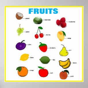 Fruktklassrumsdiagram Poster