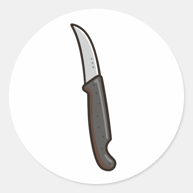 Fruktkniv dekal runt klistermärke (Framsida)