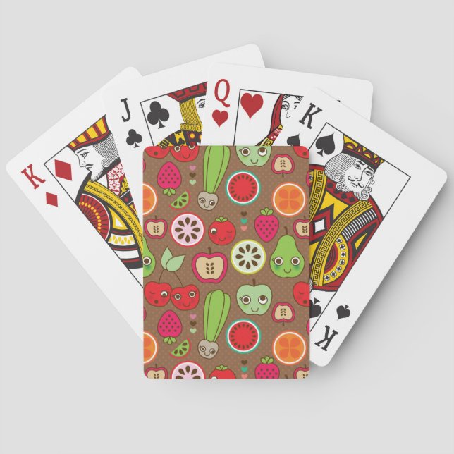 Fruktköket Mönster Spel Kort (Baksidan)