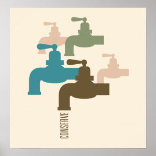 Fruktkonservvattenvattenkran Poster