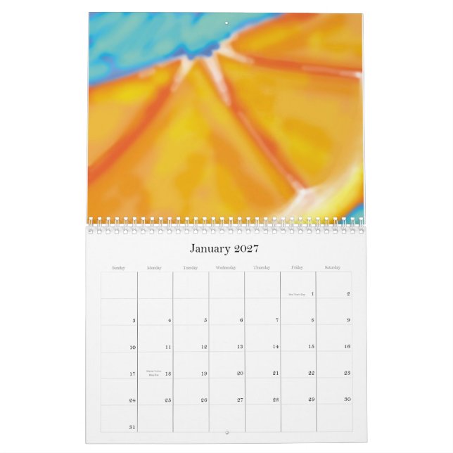 Fruktkonst Kalender (Jan 2027)