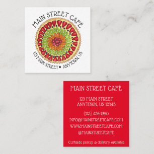 Fruktkonst Tart Paj Fransk Pastry Chef Bakery Past Fyrkantigt Visitkort