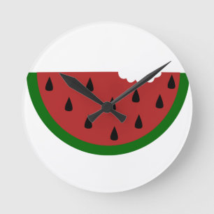 fruktköttsbiten vattenmelon rund klocka
