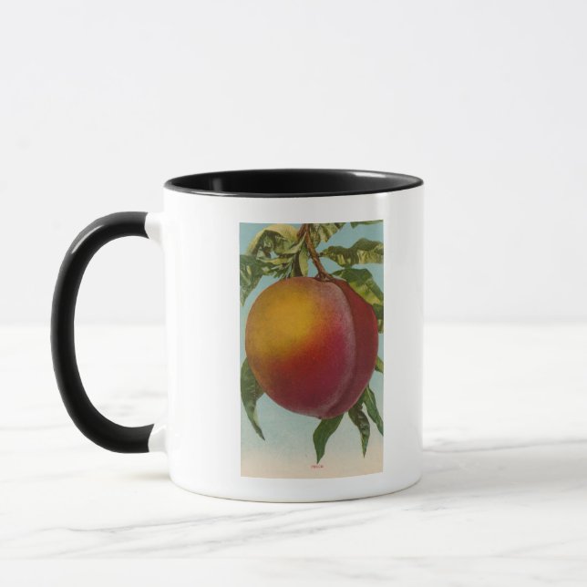 Fruktkromolitografi för PeachFruitState Mugg (Vänster)