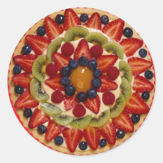 Fruktkummel Runt Klistermärke (Framsida)
