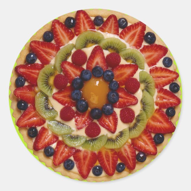 Fruktkummel Runt Klistermärke (Framsida)