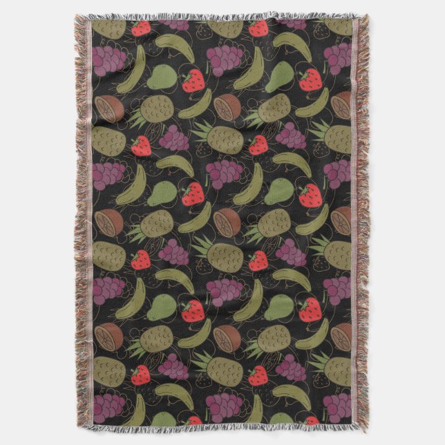 Fruktlöst mönster | Frukt yta mönster 13 Filt (Framsidan Vertikal)