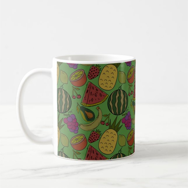 Fruktlöst mönster | Frukt yta mönster 19 Kaffemugg (Vänster)