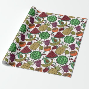Fruktlöst mönster Frukt yta mönster 25 Presentpapper