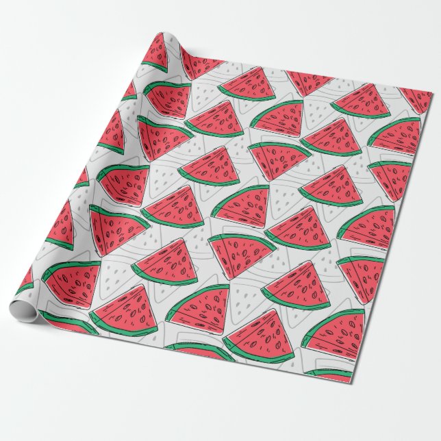 Fruktlöst mönster | Frukt yta mönster 3 Presentpapper (Utrullad)